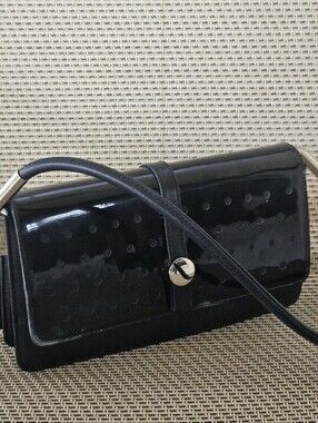 STEWART WEITZMAN HANDBAG, VINTAGE STEWART WEITZMAN  BLACK PURSE